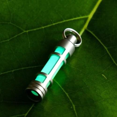Titanium Stainless Steel Embrite™ Glow in the dark keychain FOB TEC Accessories
