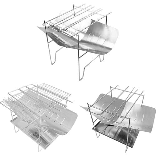 Ultralight Titanium Wood Stove Campfire Wood Fire Heater Stove Outdoor Camping Hunting Portable Heating Stove BBQ Cooking Stove