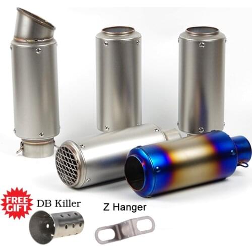 Universal 51/60mm Motorcycle Exhaust GY6 Scooter Racing Project Muffler DB killer Catalyst for HONDA R6 RC390 FZ6 Z900 Pit Bike