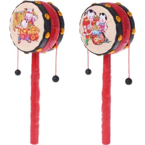 Spin Rattle Drum Monkey Drum Chinese Kid Toy Gift