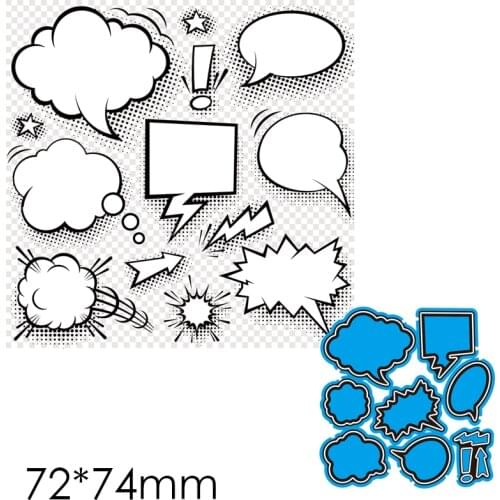 Cutting Dies Dialog Box New Metal DIY Album Paper Craft Embossing Stencil Greeting Card Decoration 72*74mm
