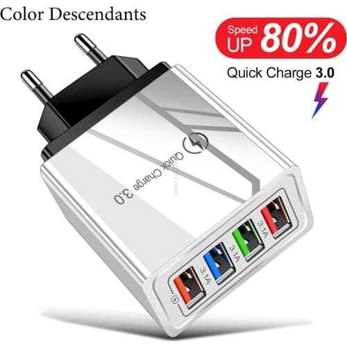 EU/US Plug USB Charger Quick Charge 3.0 For Phone Adapter for Huawei Mate 30 Tablet Portable Wall Mobile Charger Fast Charger