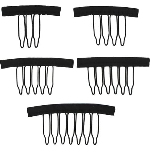 1pcs Special Six-tooth Cloth Steel Claw For Wigs Spring Comb Net Cap Clip Small Comb 3/4/5/6/7 Buckle Tooth Wholesale 2021 New
