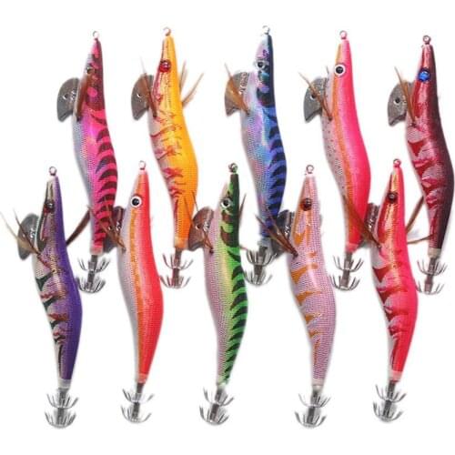 10Pcs Luminous Saltwater Squid Jig Cuttlefish Fishing Lure Bait Tackle with Hook