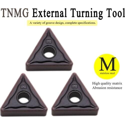 10pcs TNMG160408-HX MP1125 External Turning Tools High Quality Lathe CNC Tools TNMG160408 HX Carbide Insert For Stainless Steel