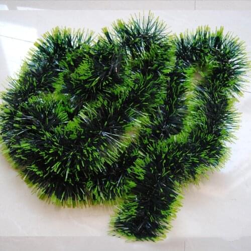 200cm Colorful Christmas Decoration Bar Tops Ribbon Garland Christmas Tree Ornaments White Dark Green Cane Tinsel Party Supplies