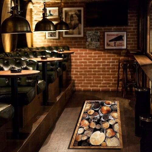 2021 Home Decoration Trend Livingroom Bedroom New Rug Wood And Line Pattern Digital High Quality Printed Style Carpets Non-Slip