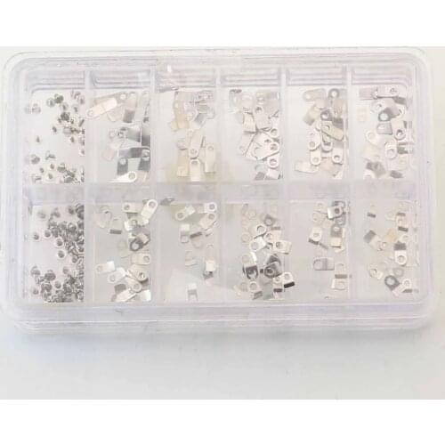 240Pcs Watch Casing Clamp Movement Adapter Securing Screw Washer Repair Part Tools with Box for ETA 2824 2836 2846
