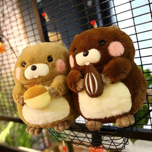 30cm creative cute groundhog doll plush toy cartoon doll childrens gift comfort doll fluffier mouse Stuffed Animal Plush Toy