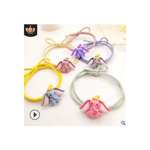 400pcs/lot DIY Multi Small Flying Elephant Rubber Bands Simple Double-deck Elasticity Hair Rings Styling Tools Accessories HA663