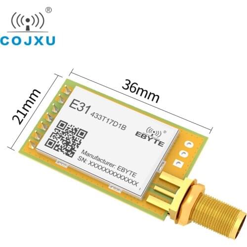 433Mhz 17dBm Wireless UART Module AX5243 Cojxu E31-433T17D1B SMA-K Low Power Consumption Antenna Narrowband Transmission
