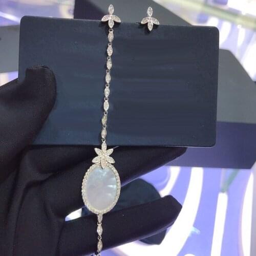 Brand 1:1Luxury Brand Asymmetry Shell Earring Zirconia Stones Women Holiday Simplicity DIY Star Fashion Party Jewelry