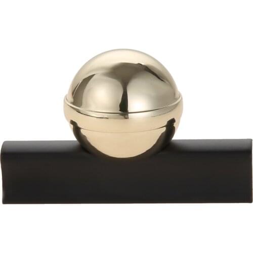 Door knob for kitchen cabinets bedroom wardrobe shoecase drawer Aluminum black and golden handle colorfast durable high quality