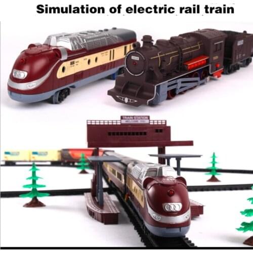 Electric Train Toy Rails modern /classical locomotive 9.4M long Railway Set Trains assembling toys for children gift