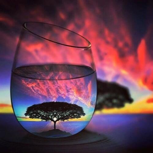 Evershine 5D Diamond Painting Full Square Drill Scenery Embroidery Sale Rhinestones Pictures Diamond Mosaic Bottle Home Decor