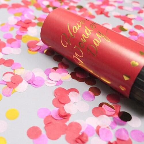 Confetti Handheld Fireworks Party Popper Cannons Festive Party Supplies Wedding Christmas Birthday New Year Celebration Spray