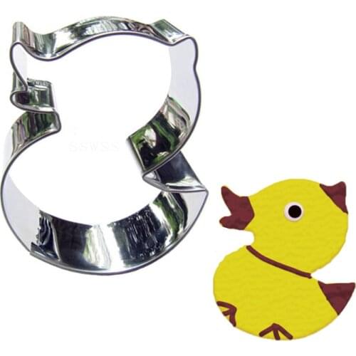 Duck shape 2 piece biscuit cutting molds, baking tools, cake decorating soft candy tools