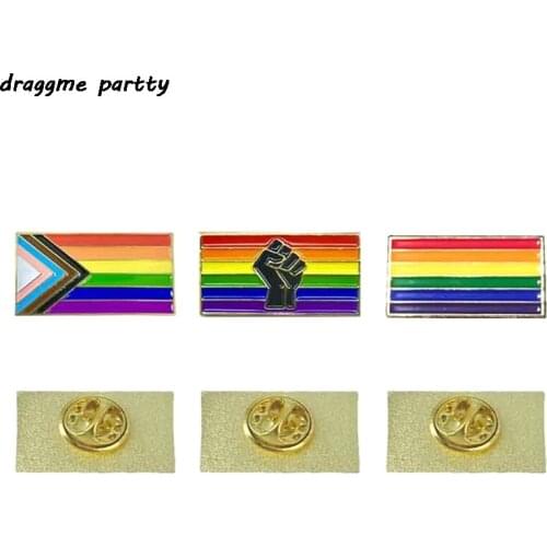Colorful LGBT Flag Rainbow Brooch Peace And Love Enamel Clothes Bag Lapel Pin Gay Lesbian Pride Icon Badge Unisex Jewelry Gift