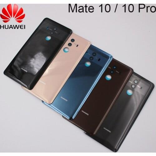 For Huawei Mate 10 Pro Battery Cover Back Rear Door Housing Back Glass Replacement Parts With Camera Lens Frame For mate 10
