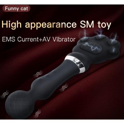 Cat claw AV Masturbate Stick Vibrating Egg masturbation Electric Shock Vibrator Climax SM Torture Device Female Slave Training