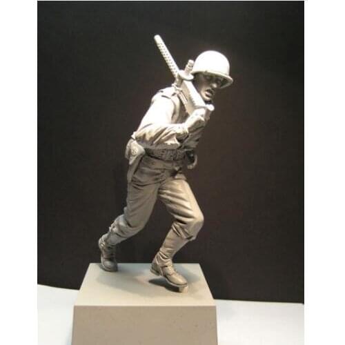 New Unassembled 1/16 120mm U.S. Army Machine Team 120mm Resin Kit DIY Toys Unpainted resin model