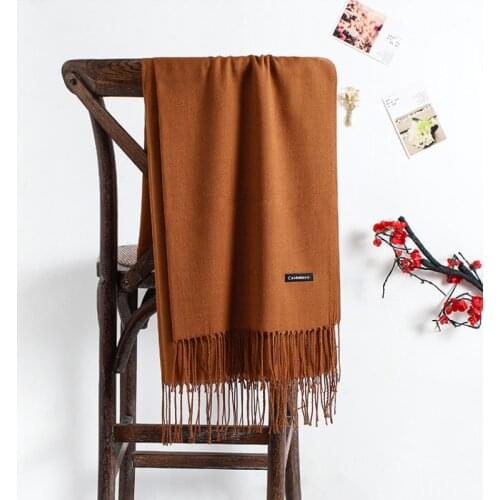 2021 Solid Color Soft Women Scarf Cashmere Scarves Ladies Summer Shawl Wrap Autumn Winter Pashmina Unisex Female Hijab Headband