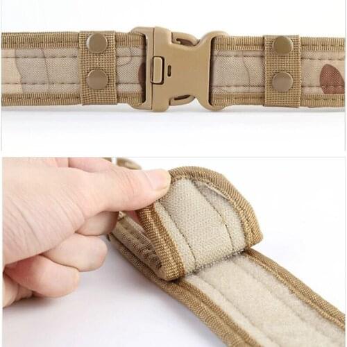 5Colors 2021 Men Canvas Waistband Outdoor Hunting Tools New Army Style Combat Belts 130Cm Quick Release Tactical Belt Fashion