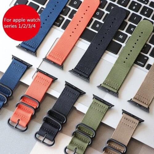 Fashion Nylon Watchband for Apple Watch Series 4/3/2/1 Replace Belt Strap for iWatch Edition 38 40 42 MM 44MM Band