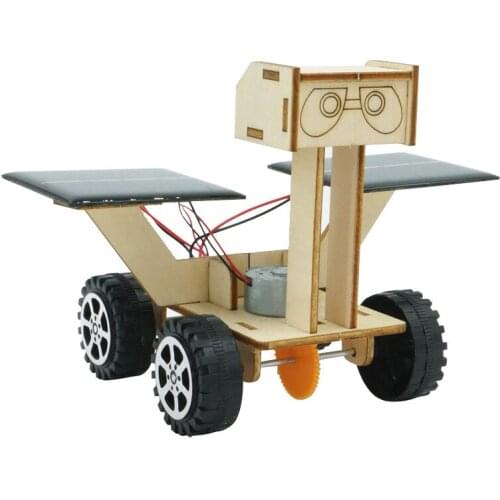 Assembly Solar Power Moon Rover Robot Model Scientific Experiment Kids DIY Toy