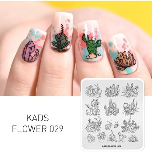 MISSGUOGUO 1pc Stamping Nail Art Image Templates Pattern Fingernail Stamp Printing Nails New Arrival Manicure Tools 2018