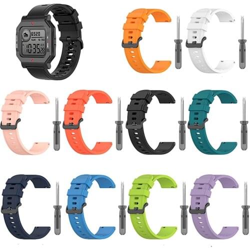 Replacement Silicone Wristwatch Band Strap With Tool Knife for Huami Amazfit Neo Smartwatch Bracelet Unisex Accessories