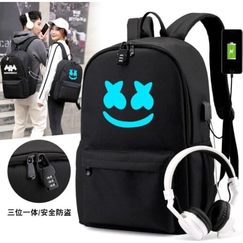DJ Marshmello Southside Snake Cosplay Student School Shoulder Bags Cartoon Backpack Laptop Travel Bags Gift Mochila