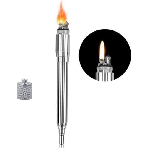 Outdoor Camping Retractable Stainless Steel Blow Fire Tube Lighter Tools Newest