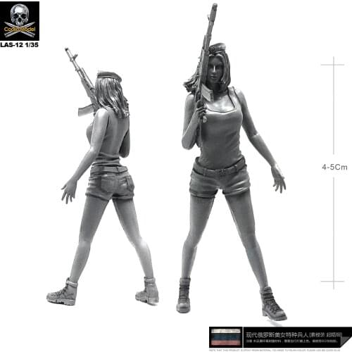 1/35 Resin Kits Russian Beauty Marine Corps 1 Tar Resin Soldier Model Self-assembled Las-12