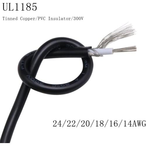 2/5/10M UL1185 Shielded Wire Signal Cable 24 22 20 18 16 14AWG PVC Insulated Single Core OFC Copper Vedio Electronic Cable