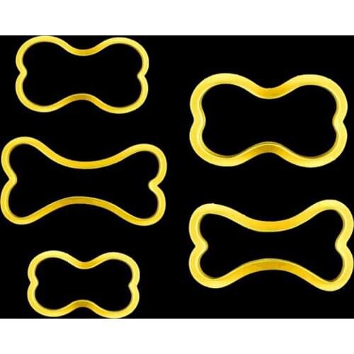 5pc Animal Bone Clay Mold DIY Cookie Mold Pastry Cupcake Stamp Food Grade Plastic DIY Cake Decoration Tool