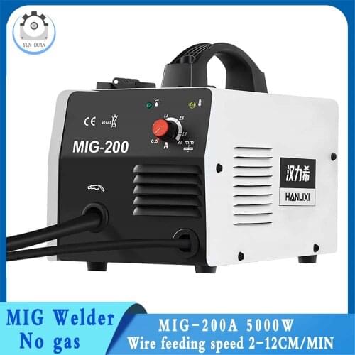 5000W 200A Small Semi-automatic for Welding Machine Gasless MIG Welding Machine Without Gas Flux Core Wire Inverter MIG Welder