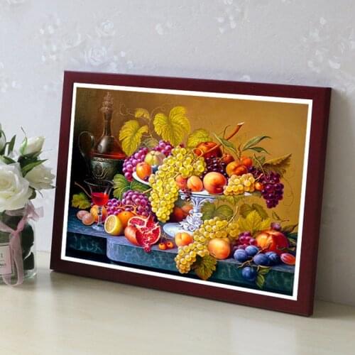 Fruit Diamond Embroidery Kitchen Wall Decor Diamond Painting Full Square Crystal Mosaic Picture of Rhinestone