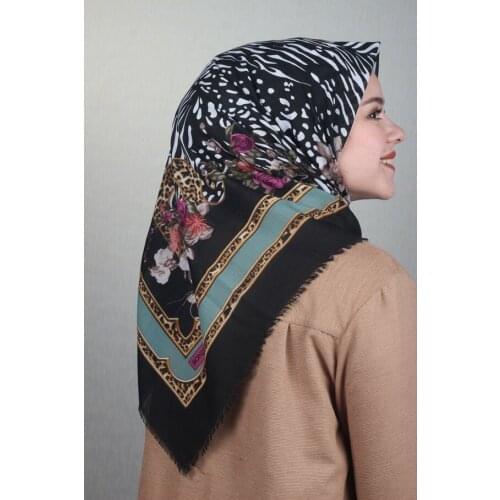 BONJELA PATTERNED COTON SCARF-DESEN-63-RENK-14