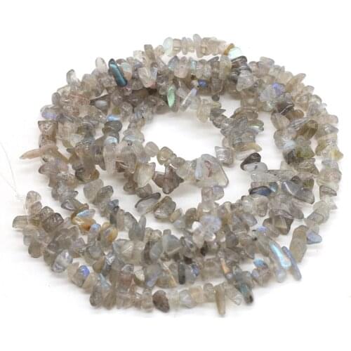 Natural Labradorite Chips Nugget Stone Beads Irregular Semi-precious Gravel Beads for Women DIY Jewelry Making Bracelet Necklace