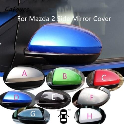 Cafoucs For Mazda 2 demio Rearview Mirror Cover Cap side Mirror Shell housing