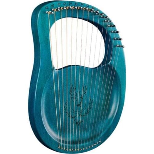 Cega Lyre Harp,16 Strings Harp Mahogany Lyre Harp,Portable Stable Sound Quality Harp for Instrument Lovers Beginners