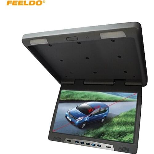 FEELDO 20.1" Roof Mounted LCD Bus Monitor Car Bus Flip Down TFT LCD Monitor with IR Transmitter 3 Colors #AM1298
