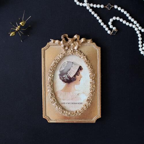 Photo frame 6 inches European style Retro Tracing art Desktop ornaments Indoor decorations Creative craftsmanship Modern decor