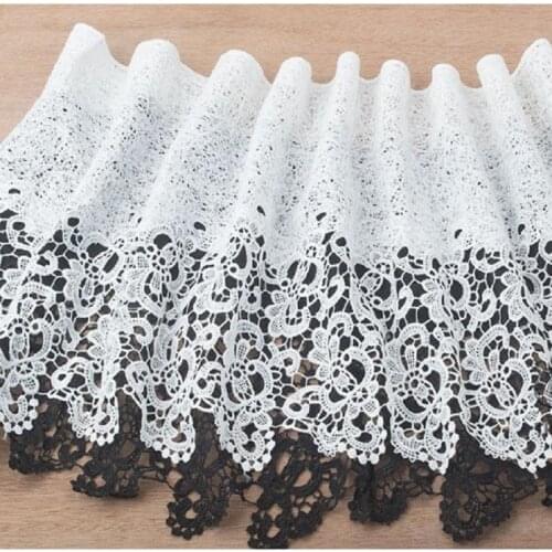 Hot selling Silk garment hem DIY water soluble fabrics Hollow out cloth Lace accessories white Black lace M3001