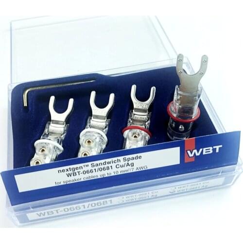 Hi-End AG Silver Y Plug Free Welding Audio Fever Grade Hifi Speaker Connectors