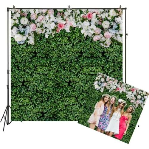 HUAYI Wedding Backdrops Bridal Shower Party Decor Photography Background Wedding Flower Wall Studio Photobooth Backdrop W-2131
