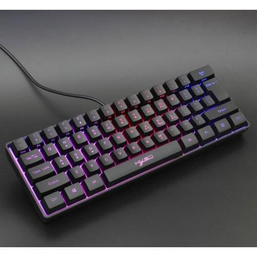 Gaming Keyboard RGB Lighting 61-key Keyboard With Multimedia Multiple Shortcut Key Combinations Backlight For Computer Laptop