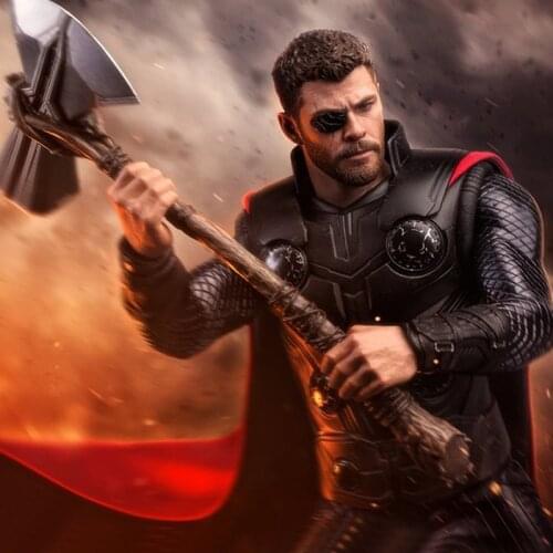 PU Toy Cosplay Weapons 1:1 Axe Hammer 73cm Cosplay Weapons Movie Role Playing Thunder Hammer Axe Stormbreaker Figure M