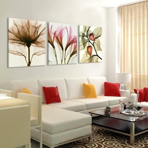3 Panels Canvas Painting modern on the wall Picture Living room and bedroom art decorative pictures flower paintings No Frame